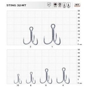 BKK Sting-32 MT No:2 Üçlü Olta İğnesi 6 Adet