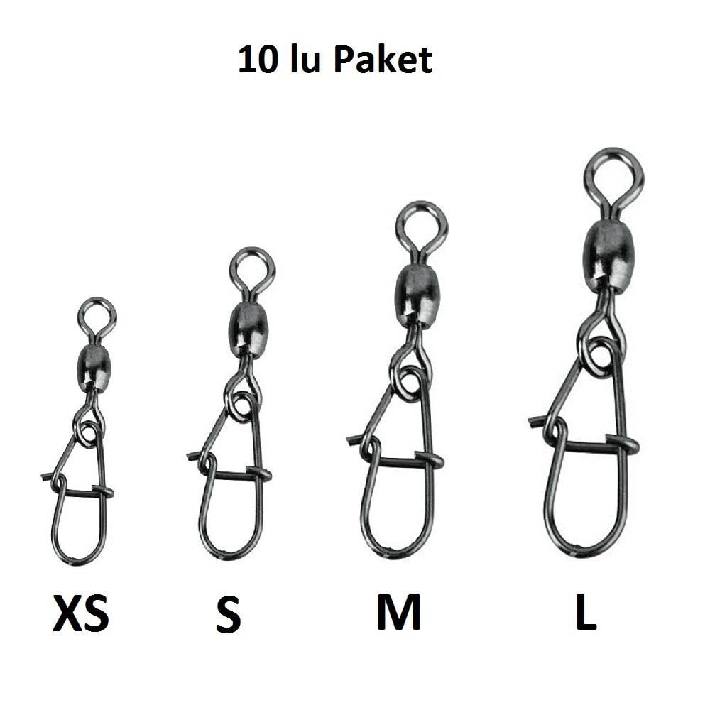 Savage Gear Eggsnap Swivel Serisi Klipsli Fırdöndü (10'lu Paket)