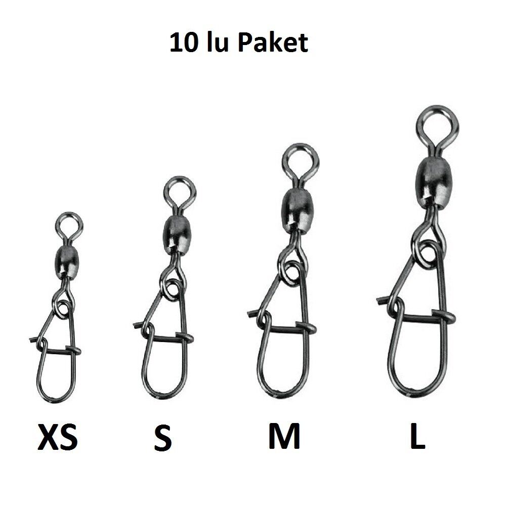 Savage Gear Eggsnap Swivel Serisi Klipsli Fırdöndü (10'lu Paket)
