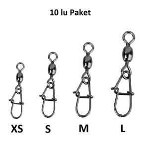 Savage Gear Eggsnap Swivel Serisi Klipsli Fırdöndü (10'lu Paket)