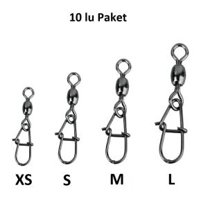Savage Gear Eggsnap Swivel Serisi Klipsli Fırdöndü (10'lu Paket)