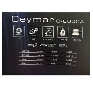 Okuma Ceymar C-8000A Dark Grey 7+1BB Olta Makinesi