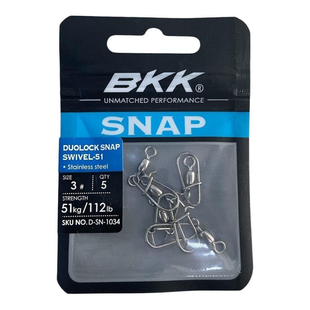 BKK Duolock Snap Swiwel-51 No 3 Klipsli Fırdöndü 5 Adet
