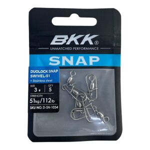 BKK Duolock Snap Swiwel-51 No 3 Klipsli Fırdöndü 5 Adet
