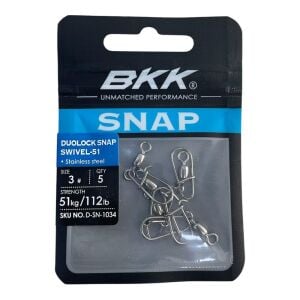 BKK Duolock Snap Swiwel-51 No 3 Klipsli Fırdöndü 5 Adet
