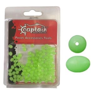 Captain Glow 7mm Oval Çapari ve Takım Boncuğu 100'lü Paket