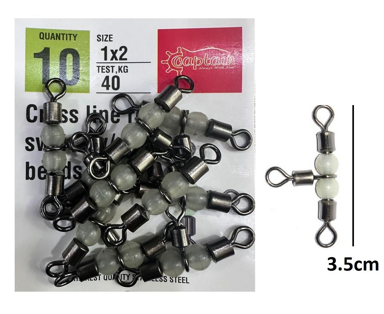 Captain 5048 Boy:1x2 Üçlü Boncuklu Fırdöndü 10 Adet