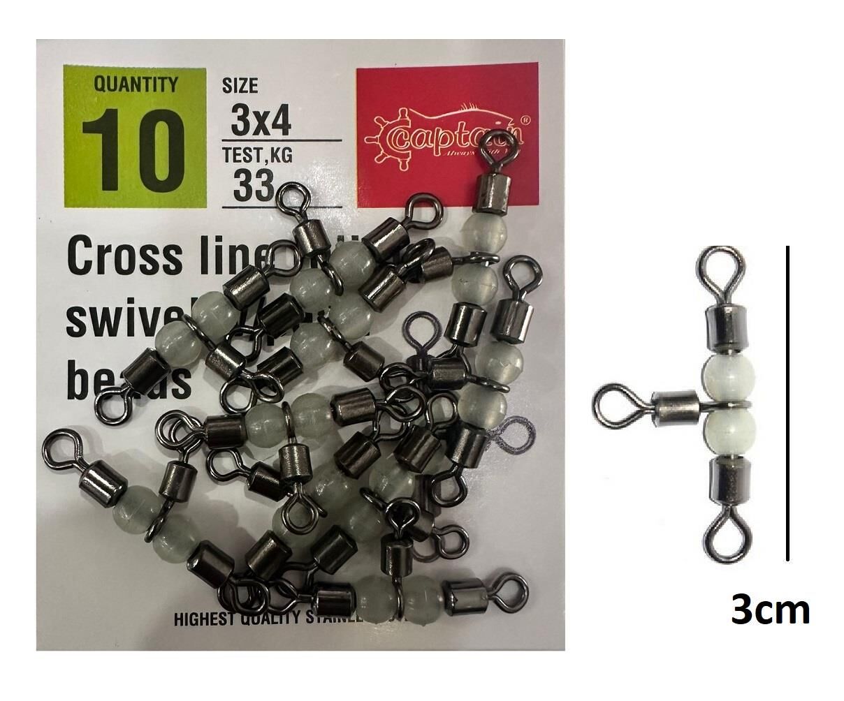 Captain 5048 Boy:3x4 Üçlü Boncuklu Fırdöndü 10 Adet
