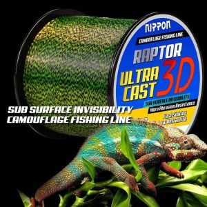 Nippon Raptor Ultra Cast 3D 1200mt 0.40mm 10.1kg Monofilament Bobin Misina Camo