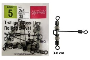 Captain 5126 Boy:2x3 Üçlü Boncuklu Uzun T Fırdöndü 5 Adet