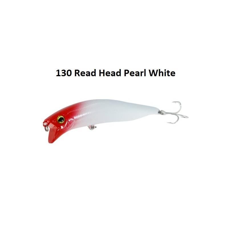 Fujin Hacker 9cm 13.7gr 20-30cm Dalar SSR Floating Maket Balık 130 Red Head Pearl White