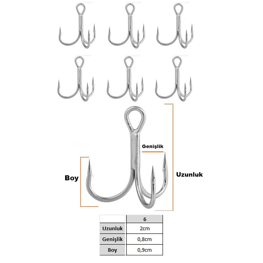 Fujin Falcon No:6 Süper Anti-Rust Üçlü İğne 6 Adet