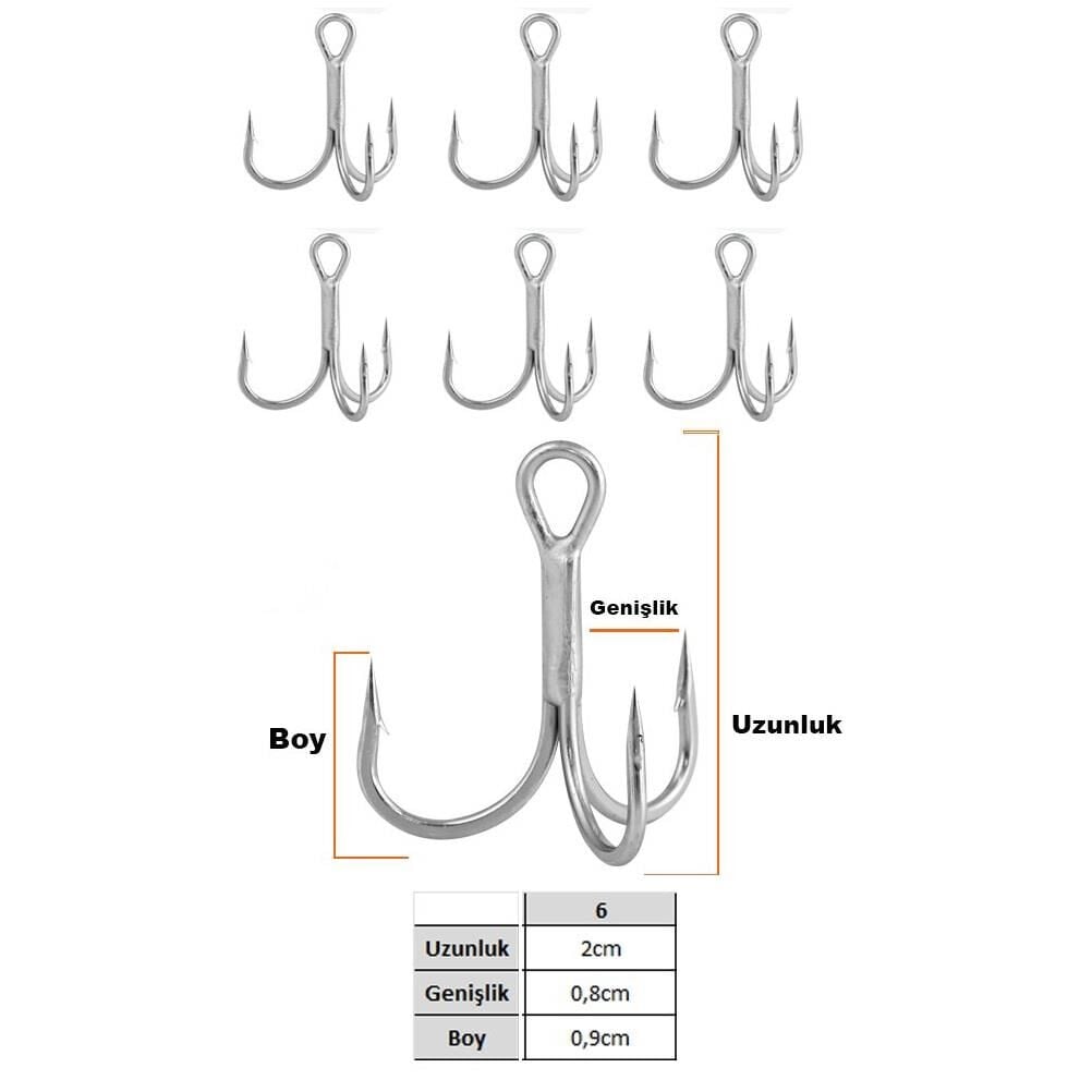 Fujin Falcon No:6 Süper Anti-Rust Üçlü İğne 6 Adet
