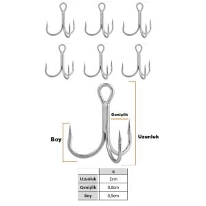 Fujin Falcon No:6 Süper Anti-Rust Üçlü İğne 6 Adet