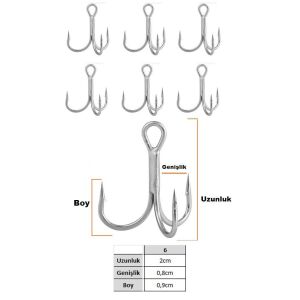 Fujin Falcon No:6 Süper Anti-Rust Üçlü İğne 6 Adet