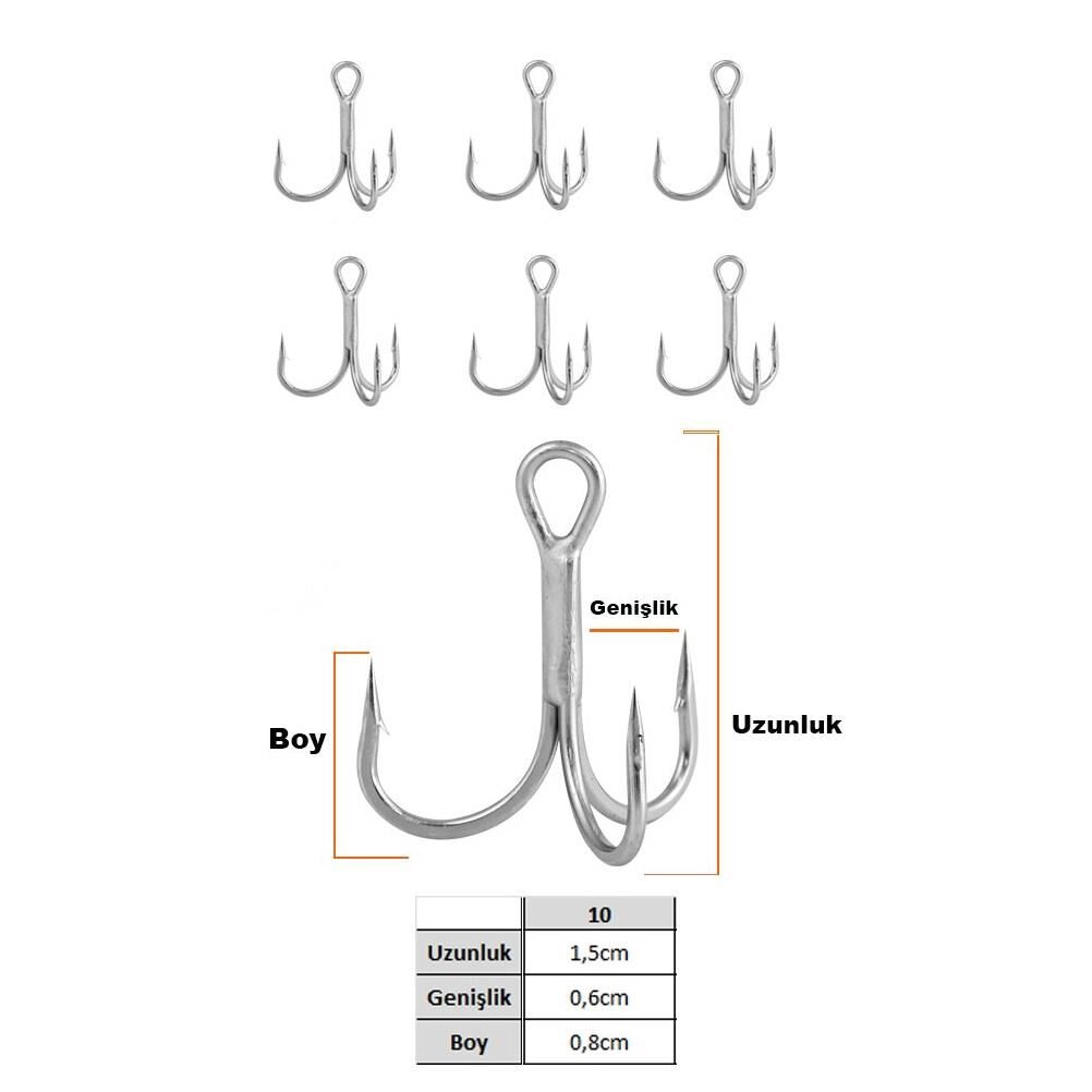 Fujin Falcon No:10 Süper Anti-Rust Üçlü İğne 6 Adet