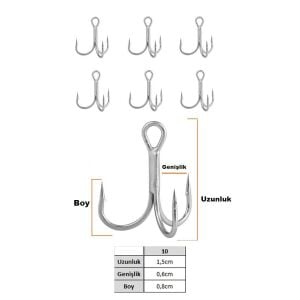 Fujin Falcon No:10 Süper Anti-Rust Üçlü İğne 6 Adet