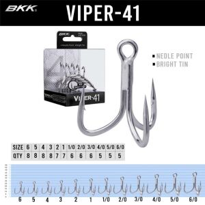 BKK Viper-41 No:1/0 Üçlü Olta İğnesi 6 Adet