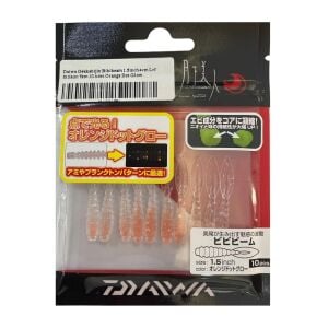 Daiwa Gekkabijin Bibibeam 1.5inch 4cm Lrf Silikon Yem 10 Adet Orange Dot Glow