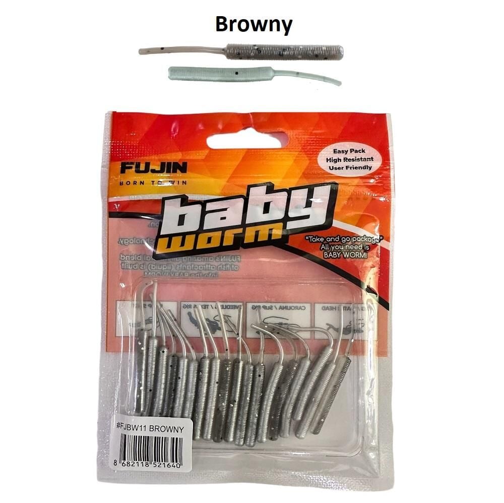 Fujin Baby Worm 5.2cm Floating LRF Silikonu (18 adet) Browny