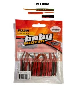 Fujin Baby Worm 5.2cm Floating LRF Silikonu (18 adet) UV Camo