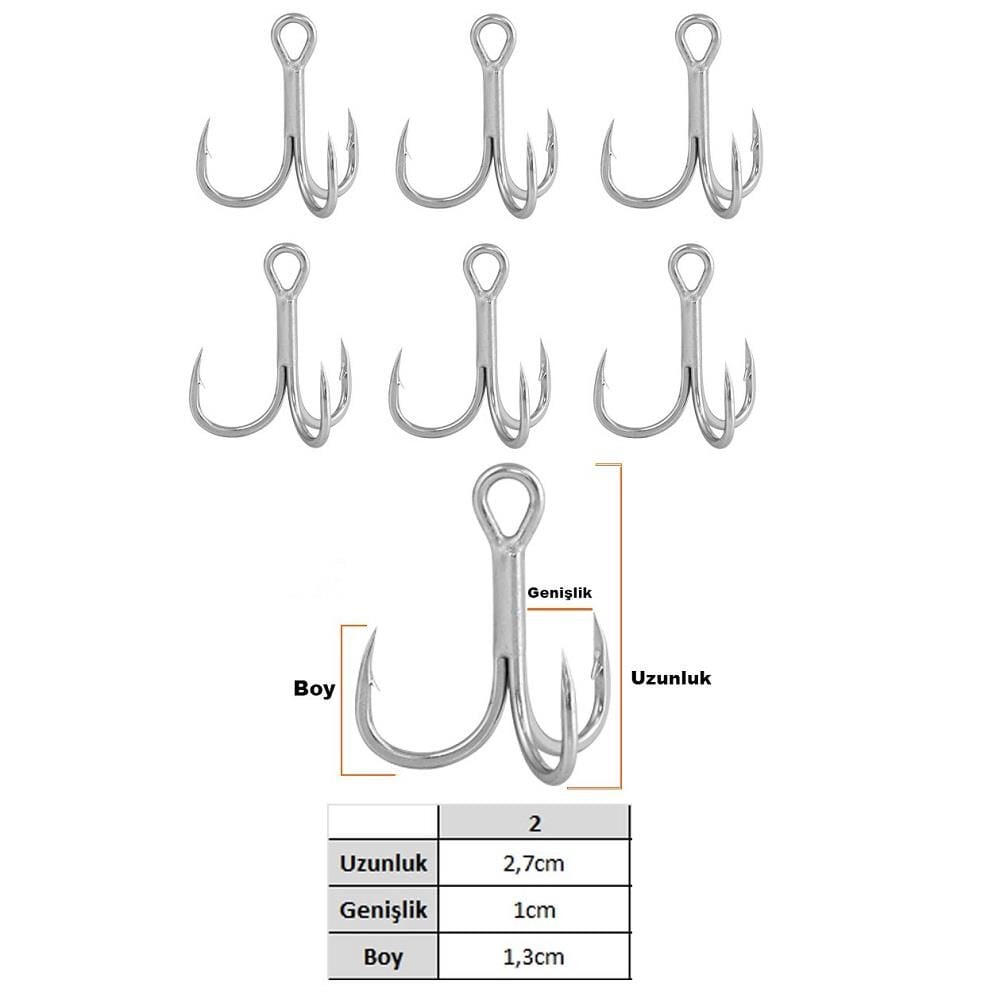 Fujin Eagle No:2 Süper Anti-Rust Üçlü İğne 6 Adet