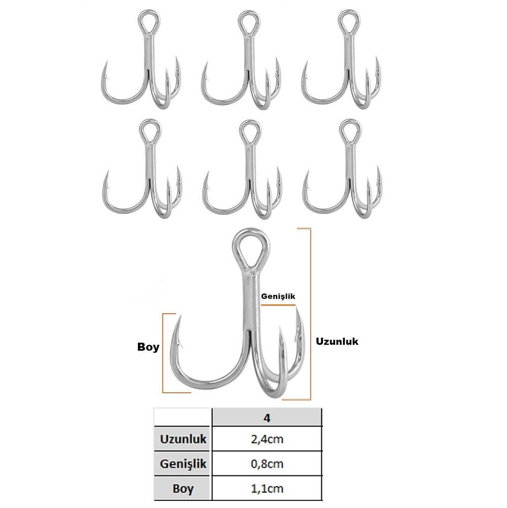 Fujin Eagle No:4 Süper Anti-Rust Üçlü İğne 6 Adet