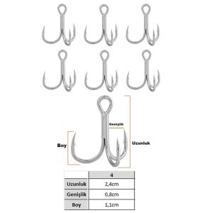 Fujin Eagle No:4 Süper Anti-Rust Üçlü İğne 6 Adet