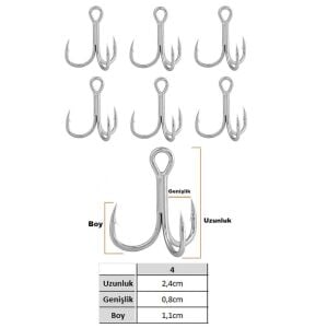 Fujin Eagle No:4 Süper Anti-Rust Üçlü İğne 6 Adet