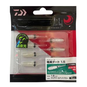 Daiwa Gekkabijin Chibi Dart 1.5inch 4cm Lrf Silikon Yem 8 Adet Clear Pearl Dot Glow