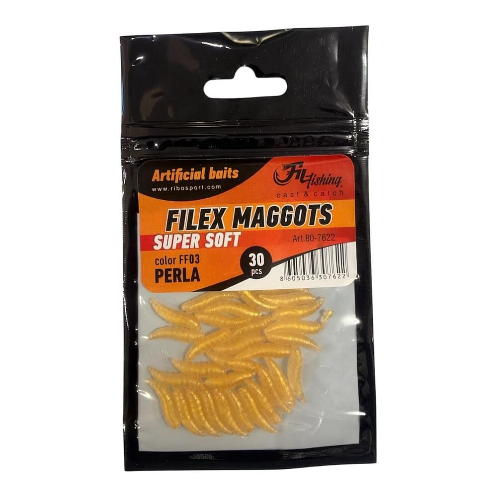 Fil Fishing Filex Maggots Super Soft 1.7cm Silikon Kurt 30 Adet Perla