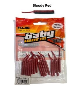 Fujin Baby Worm 5.2cm Floating LRF Silikonu (18 adet) Bloody Red