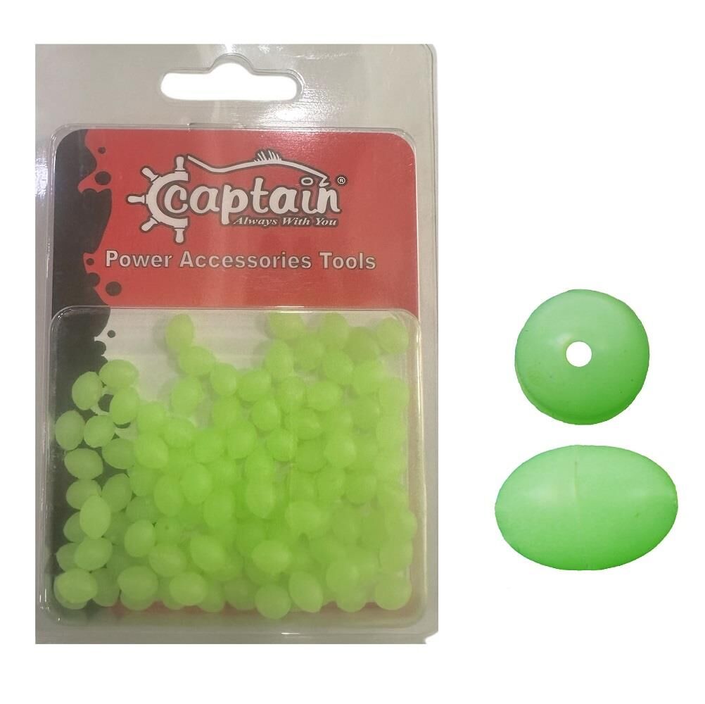Captain Glow 8mm Oval Çapari ve Takım Boncuğu 100 Adet