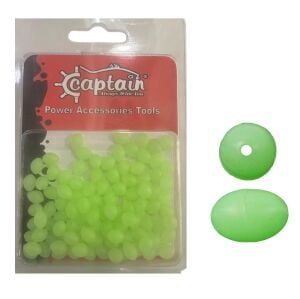 Captain Glow 8mm Oval Çapari ve Takım Boncuğu 100 Adet