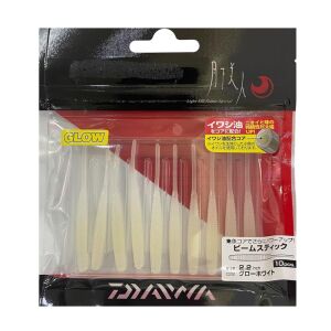 Daiwa Gekkabijin Beam Stick 2.2 5.5cm Lrf Silikon Yem 10 Adet Glow White