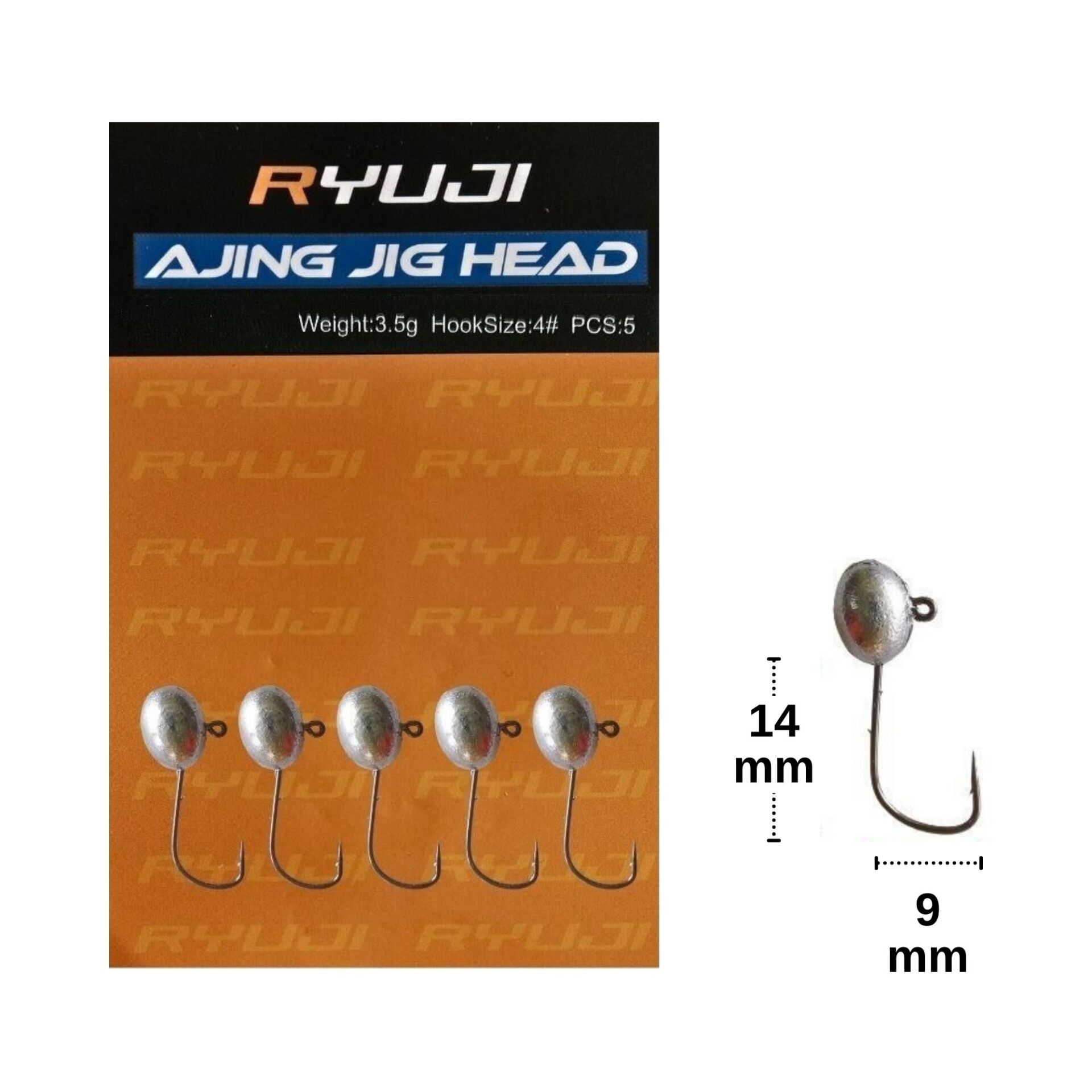 Ryuji Ajing 3.5gr No:4 Jig Head Zoka (5 Adet)