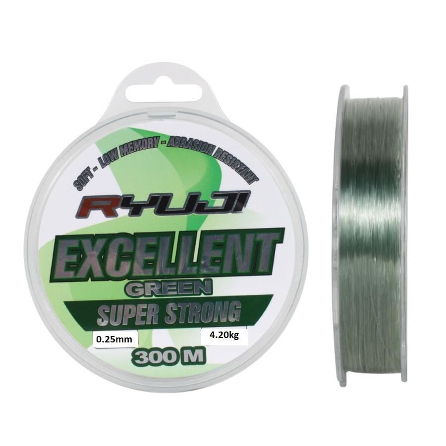 Ryuji Excellent 0.25mm 300m Green Monofilament Misina