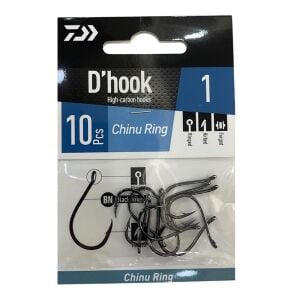 Daiwa D'Hook Chinu Ring No:1 Black Nikel Olta İğnesi 10 Adet