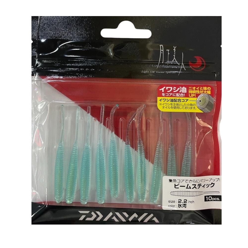 Daiwa Gekkabijin Beam Stick 2.2 5.5cm Lrf Silikon Yem 10 Adet Glacier