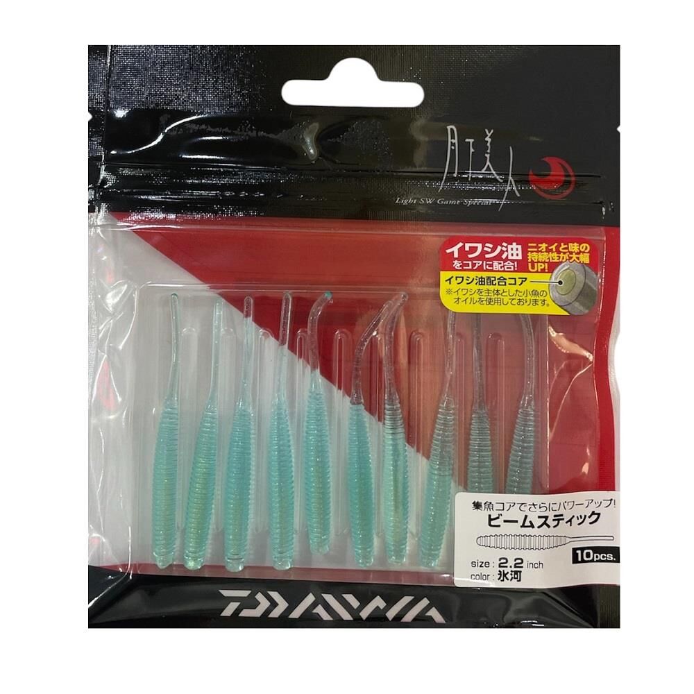 Daiwa Gekkabijin Beam Stick 2.2 5.5cm Lrf Silikon Yem 10 Adet Glacier