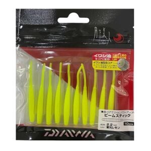 Daiwa Gekkabijin Beam Stick 2.2 5.5cm Lrf Silikon Yem 10 Adet Fluorescent Lemon