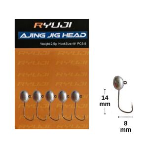 Ryuji Ajing 2.5gr No:4 Jig Head Zoka (5 Adet)