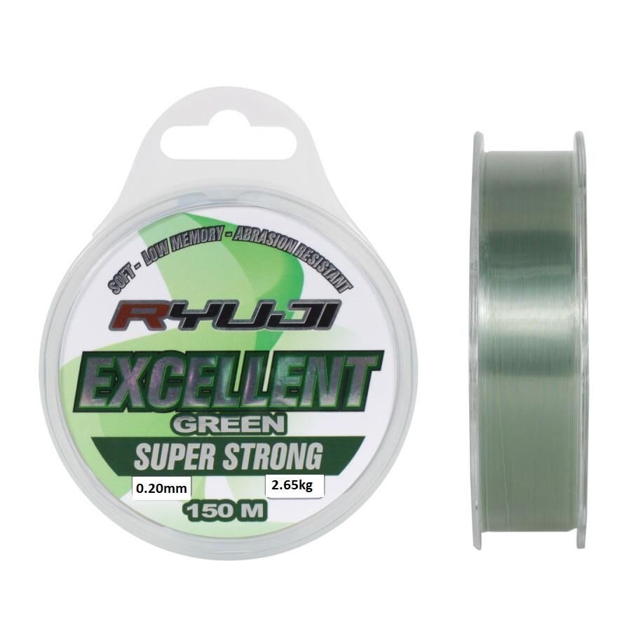 Ryuji Excellent 0.20mm 150m Green Monofilament Misina