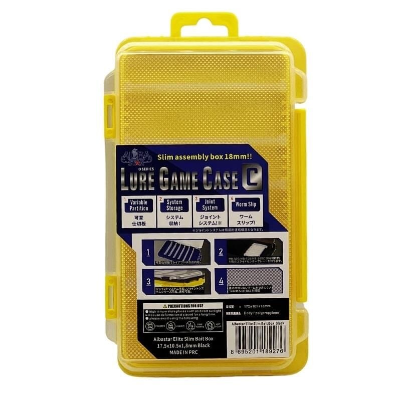 Alba Star Elit Slim LRF Balıkçı Kutusu 17.5x10.5x1.8cm Sarı