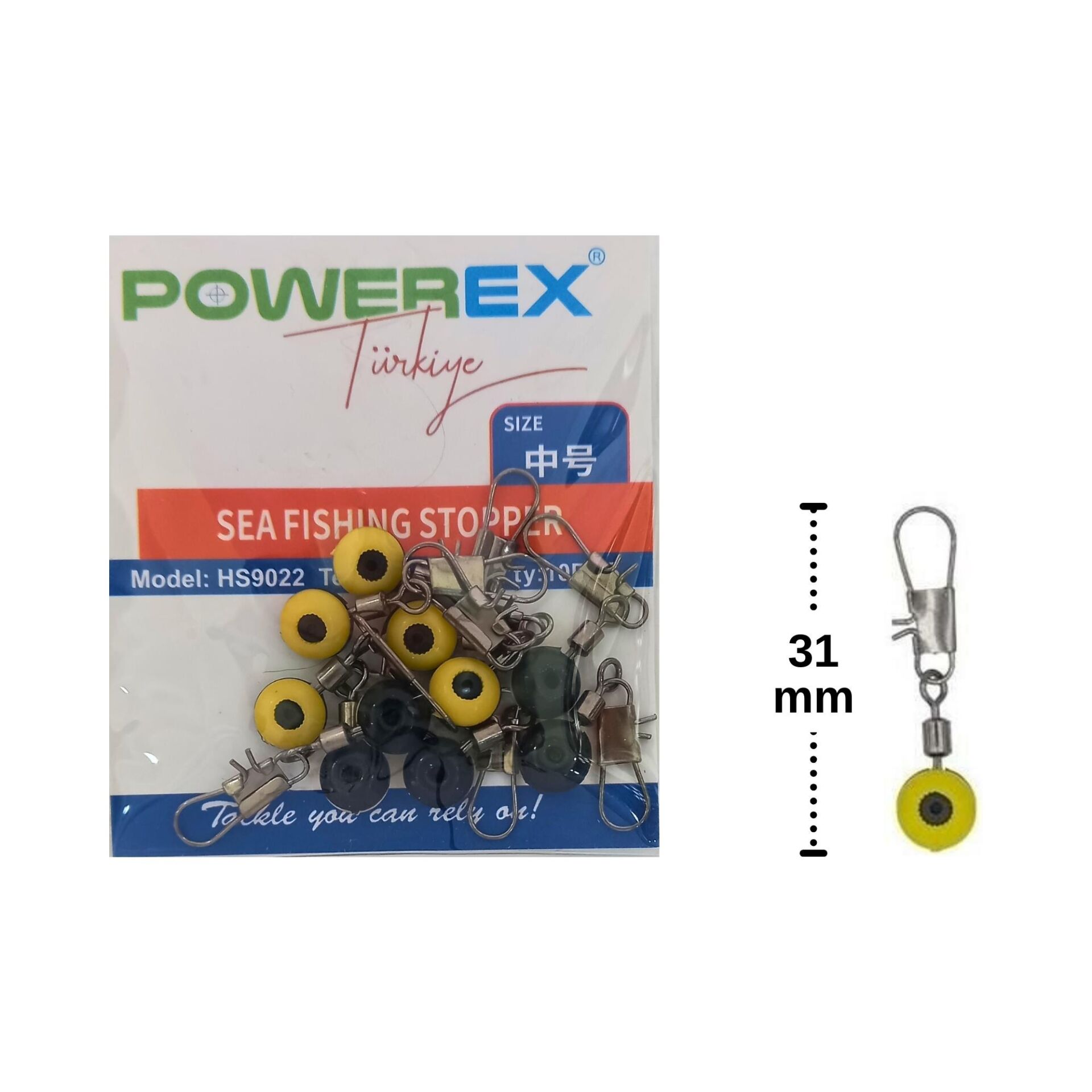 Powerex HS9022 M Beden Stoperli Klipsli Fırdöndü 10 lu Paket