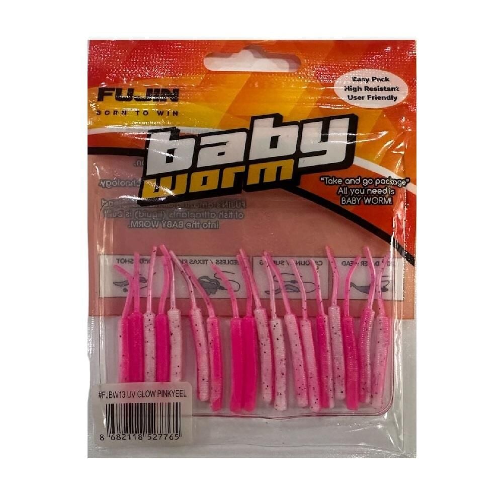 Fujin Baby Worm 5.2cm Floating LRF Silikonu (18 adet) Pinkyeel