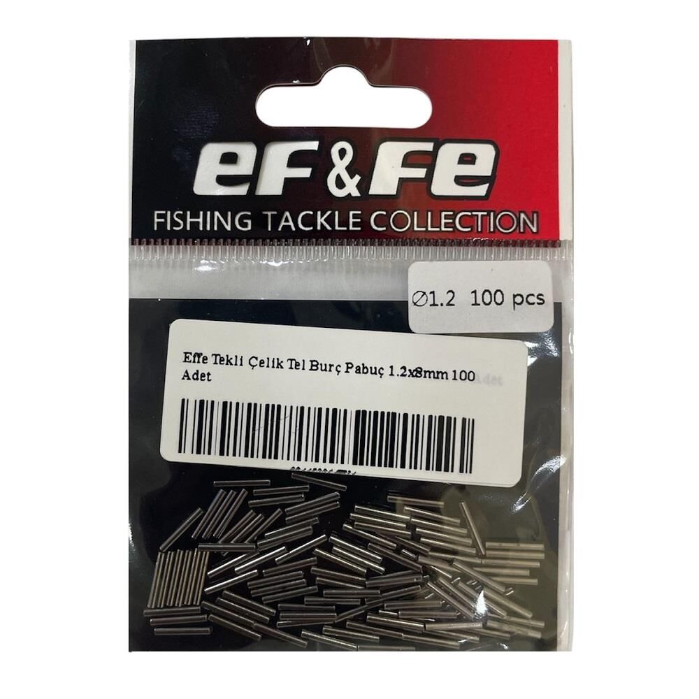 Effe Tekli Çelik Tel Burç Pabuç 1.2x8mm 100 Adet