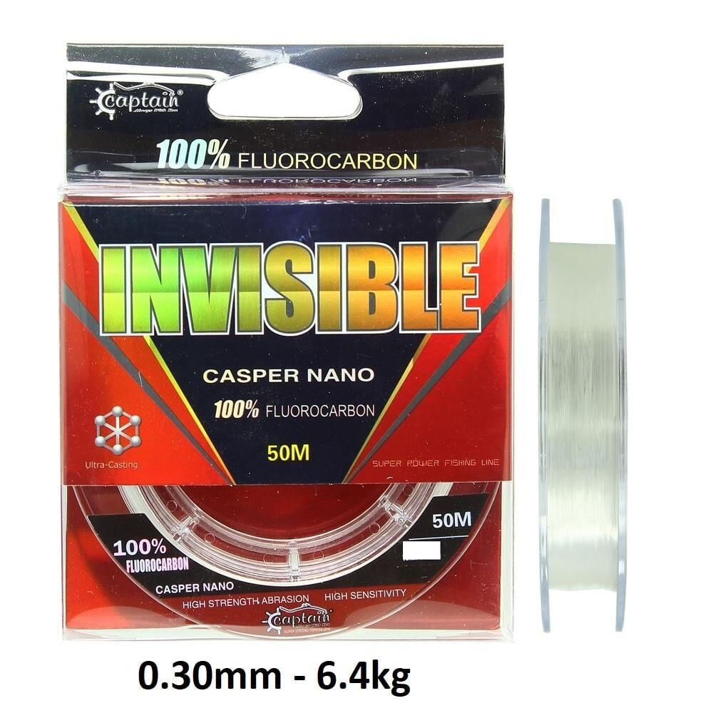 Captain Invisible Casper Nano 50m 0.30mm %100 Fluorocarbon Misina