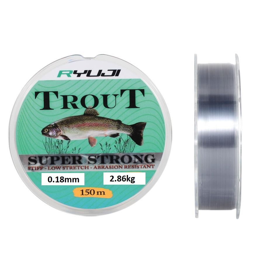 Ryuji Trout 0.18mm 150m Light Grey Monofilament Misina