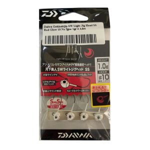 Daiwa Gekkabijin SW Light Jig Head SS Red Glow 10 No İğne 1gr 4 Adet